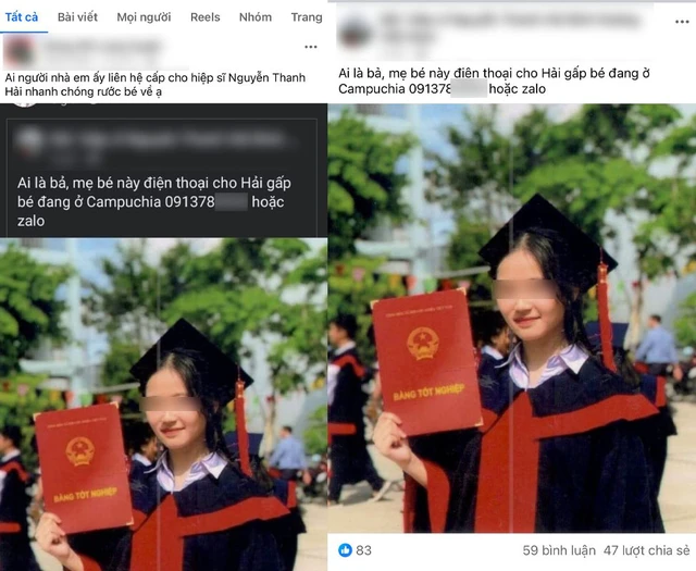 Sự thật thông tin bài đăng đã tìm thấy nữ sinh mất tích khi đi thi lớp 10 đang ở Campuchia? - Ảnh 1